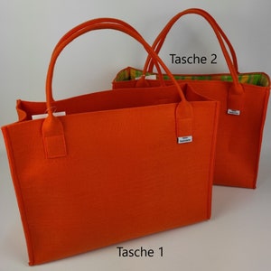Grosse Filztasche, Henkeltasche, Filzshopper, Einkaufstasche
