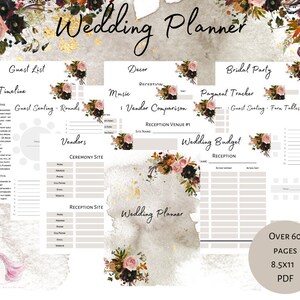 Wedding Planner Printable, Wedding Planner Book, Printable Wedding Planner, Printable Wedding Planner Kit, Wedding Planner Binder Template