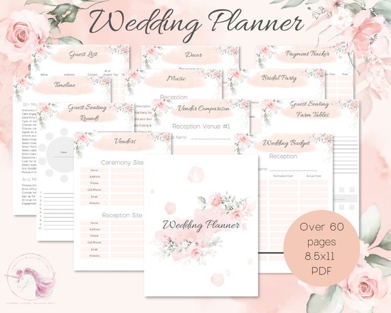 Wedding Planner Printable Wedding Planner Book Printable | Etsy