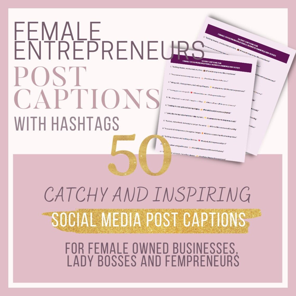 50 Instagram Posts Captions, Social Media Captions, Posts Templates