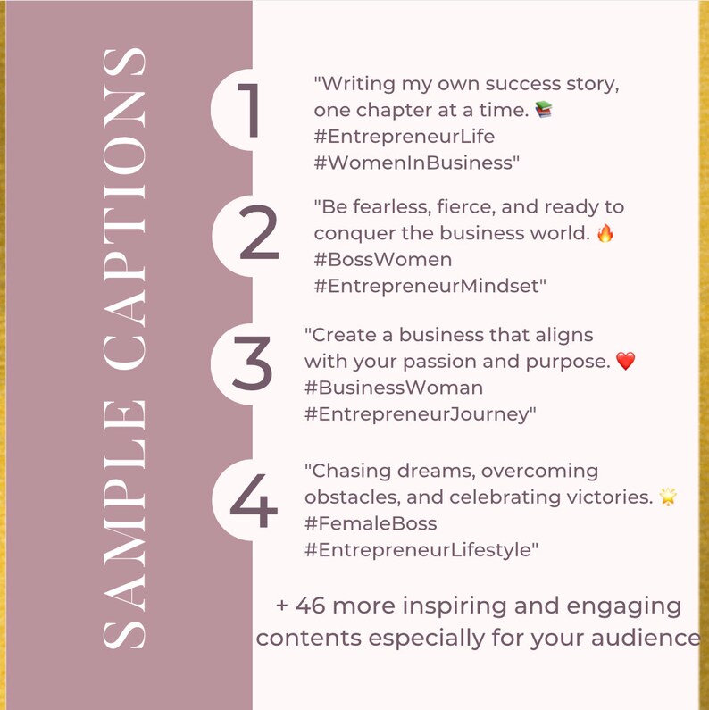 50 Instagram Posts Captions, Social Media Captions, Posts Templates