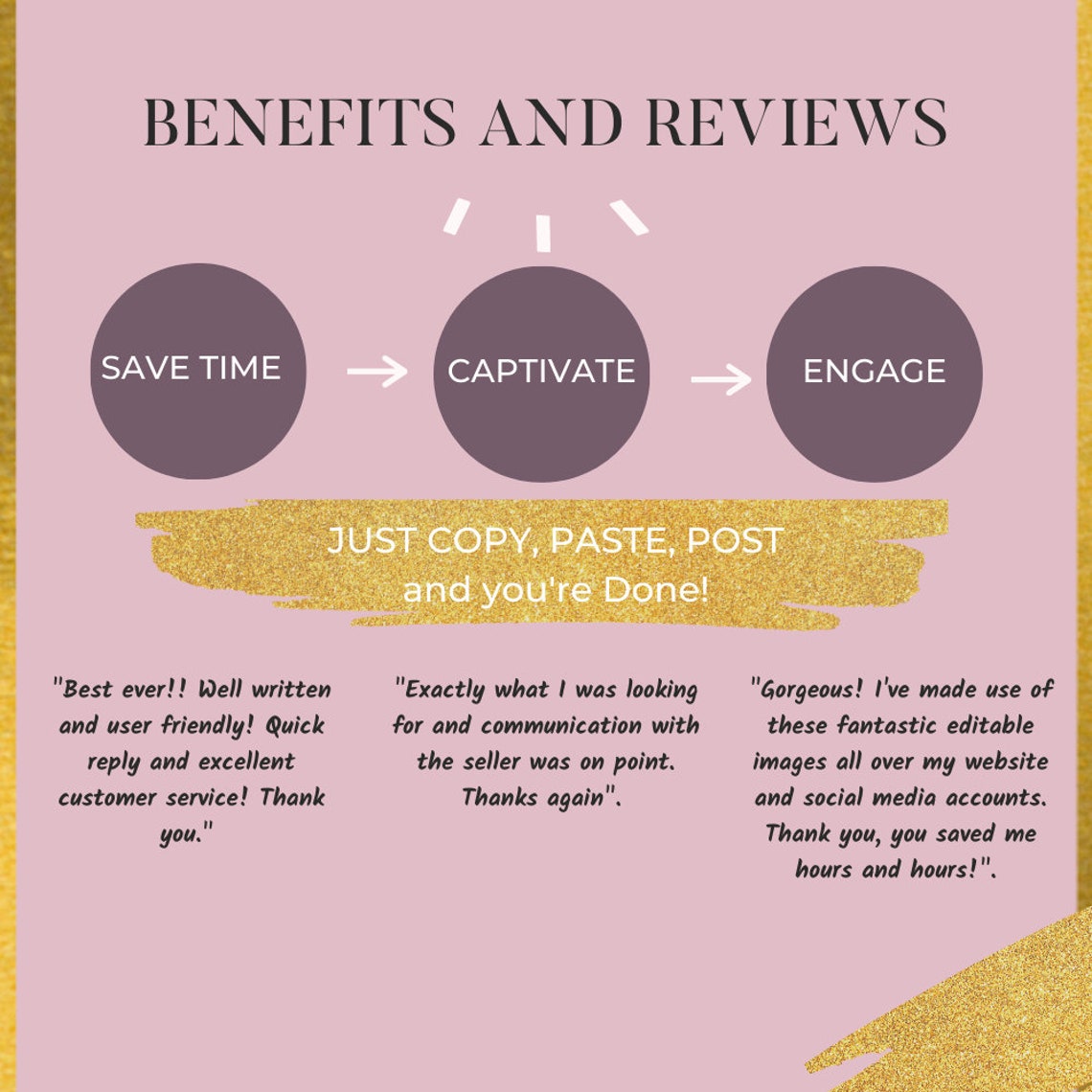 50 Instagram Posts Captions, Social Media Captions, Posts Templates