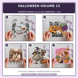 Halloween Volume 13 5-Pack 12x12 DTF Transfer Bundle