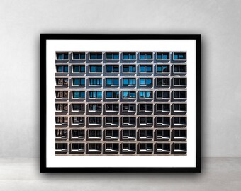Architecture Photography Print,ReflectionPhoto,Printable Wall Art,Urban,Large Poster,Wall Decor,Windows,Digital Download