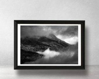 Alaska Photography Print,Anchorage,Landscape Photo,Printable Wall Art,Nature,Large Poster,Wall Decor,Black & White,2x3,Digital Download