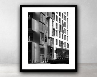 Los Angeles Fotografie Print, Architectuur Foto, Afdrukbare Wall Art, Urban, Large Poster, Wall Decor, Street, Zwart en Wit, Digitale Download