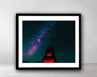 Milky Way Photography Print,Astro Photo,Landscape Photo,Printable Wall Art,Nature,Large Poster,Wall Decor,Death Valley,4x5,Digital Download