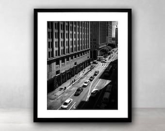Los Angeles Fotografie Print, Architectuur Foto, Afdrukbare Wall Art, Grote Poster, Wall Decor, Street, Zwart en Wit, Contrast, Digitale Download