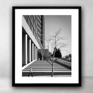 Los Angeles Photography Print,Culver City,Architecture Photo,Printable Wall Art,Large Poster,Wall Decor,Black and White,4x5,Digital Download