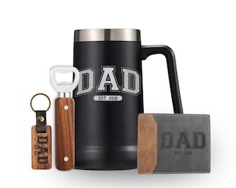 Father's Day Gift Set, Tumbler, Wallet , Bottle opener and Keychain