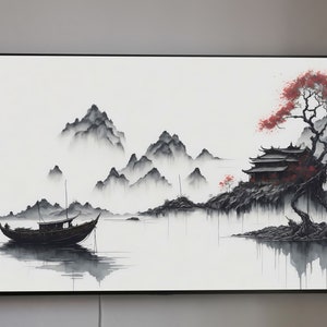 Arte para Samsung Frame TV, Paisaje chino, Pintura china, Samsung Art TV, Descarga digital para Samsung Frame, Descarga instantánea, Arte para Frame TV