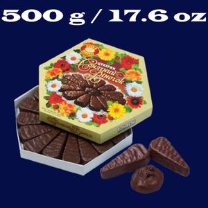 Bonbons au chocolat Kharkiv « SUNNY WREATH » Marmelade de gelée au chocolat Solnechny Venochek Bonbons ukrainiens Bonbons authentiques en boîte 500 g/17,6 oz
