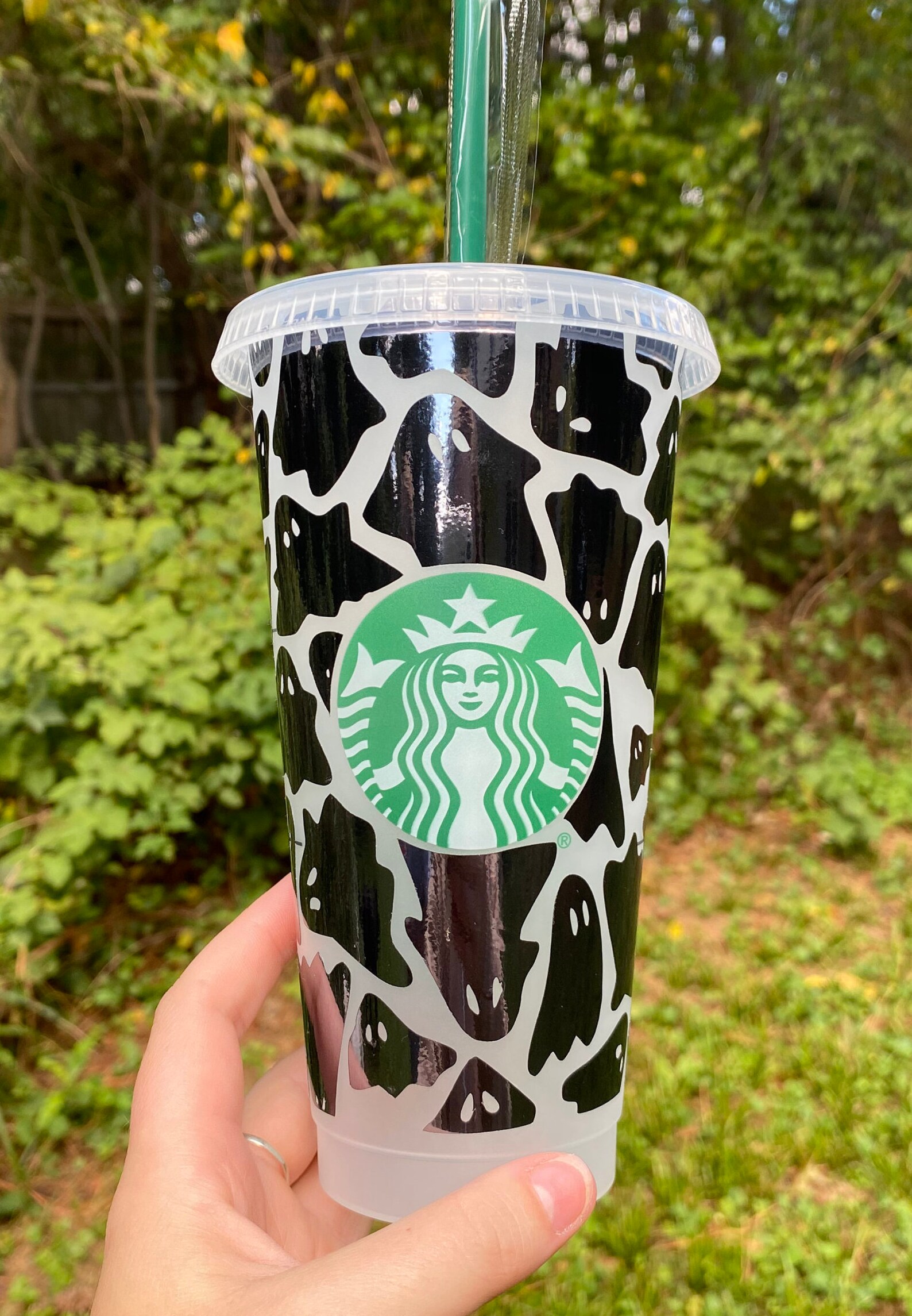 Halloween Ghost 24oz Starbucks Cold Cup Etsy