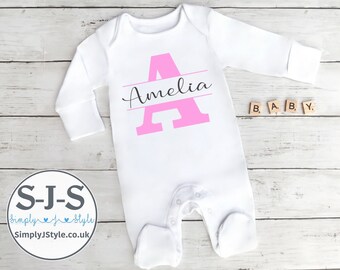 personalised baby girl romper