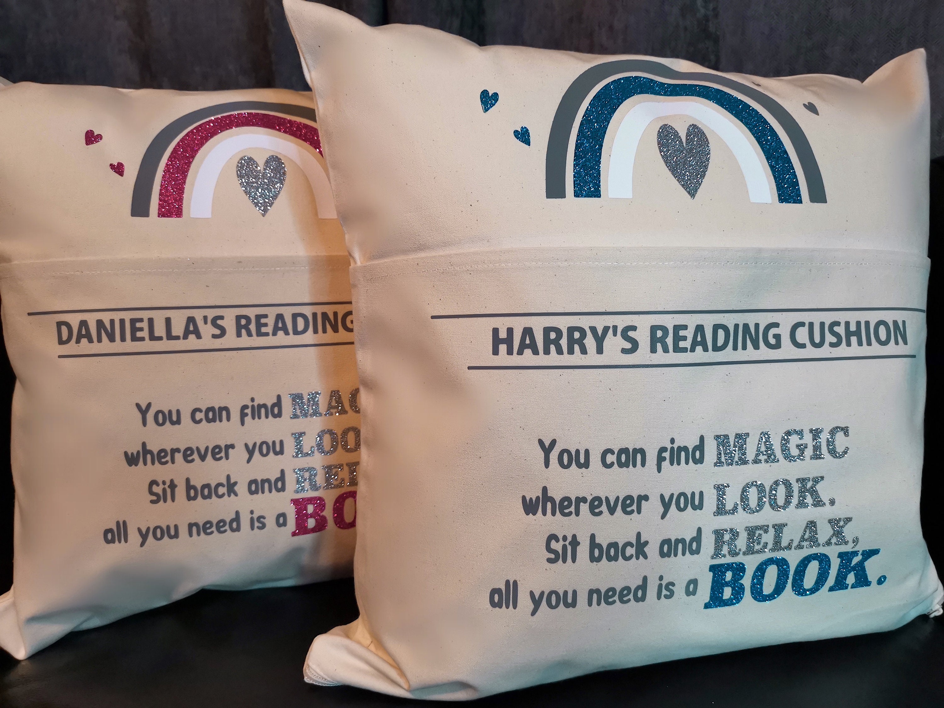 Personalised Reading Book Cushion Custom Cushion Cover Etsy UK