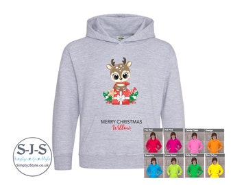 Christmas jumper, Christmas hoodie, Personalised Christmas outfit, 2 to 13 years old