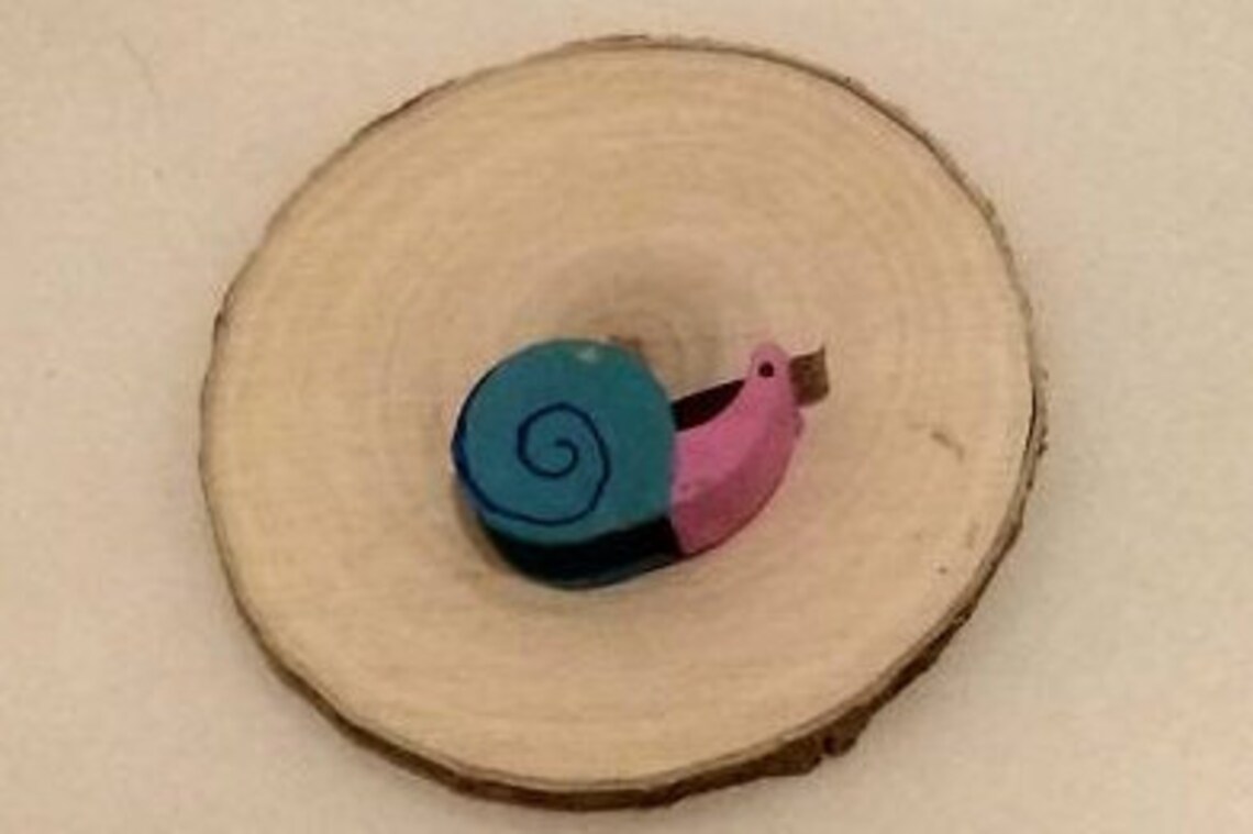 Mini handpainted snail tape dispenser Etsy