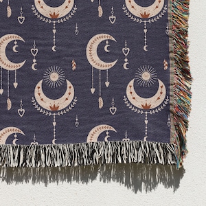 Boho Blanket Throw: Woven Throw Blanket, Couch Blanket, Bed Blanket, Boho Decor, Boho Home Decor, Picnic Blanket, Boho bed, Gift for Women