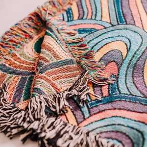 Retro Decke, Vintage, Boho Wohndekor, Retro Decke, Couch Decke, Bett Decke, Boho Decor, Boho Dekor, Retro Geschenke