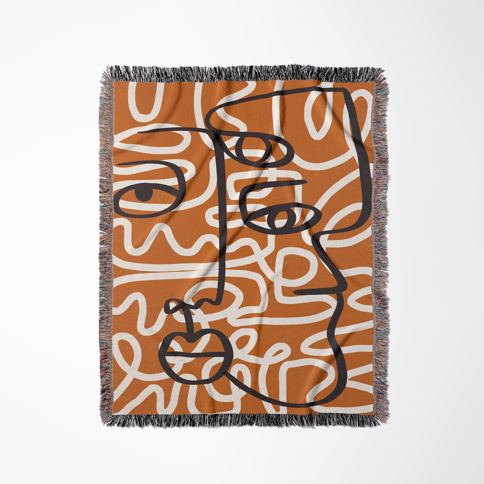 Picasso Faces Blanket Abstract Art Blanket Jacquard Woven Etsy