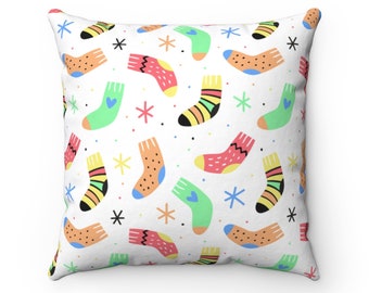 Cute socks pillow, Socks throw pillow, Multicolor, cute kids pillow, nursery pillow, kids throw pillows, cute pillow for kids