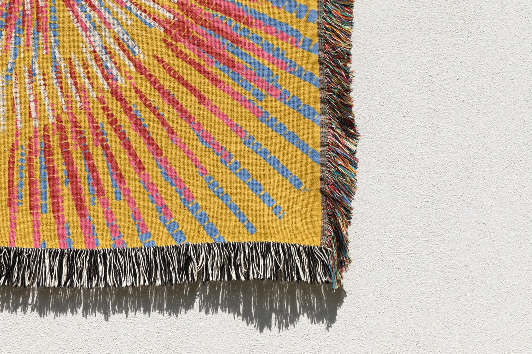 Colorful Blanket, Retro Throw Blanket, Boho Home Decor, Retro Blanket