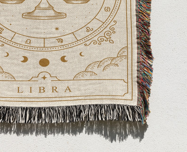 Zodiac Blanket: Horoscope Astrology Gift, Constellation gift, Zodiac Gift, Horoscope Gifts, Libra, Leo, Cancer, Taurus, Sagittarius, Boho Natural