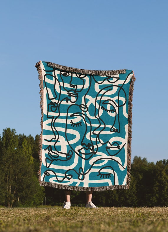 Buy Picasso Faces Blanket Abstract Art Blanket Jacquard Woven