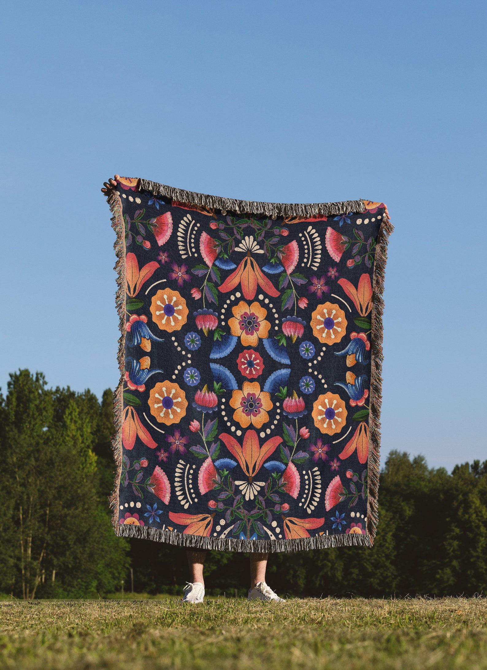 Throw Blanket Boho Woven Throw Blanket Retro Decor Hippie Etsy