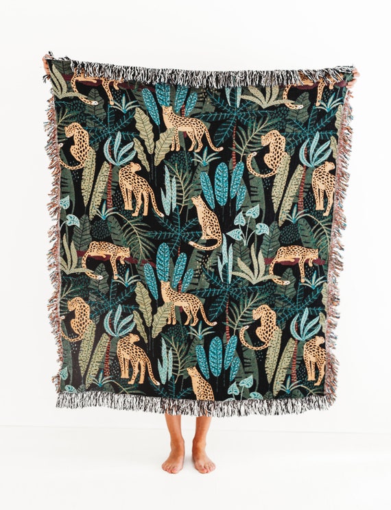 Leopard Blanket Leopard Print Throw Leopard Throw Leopard Etsy