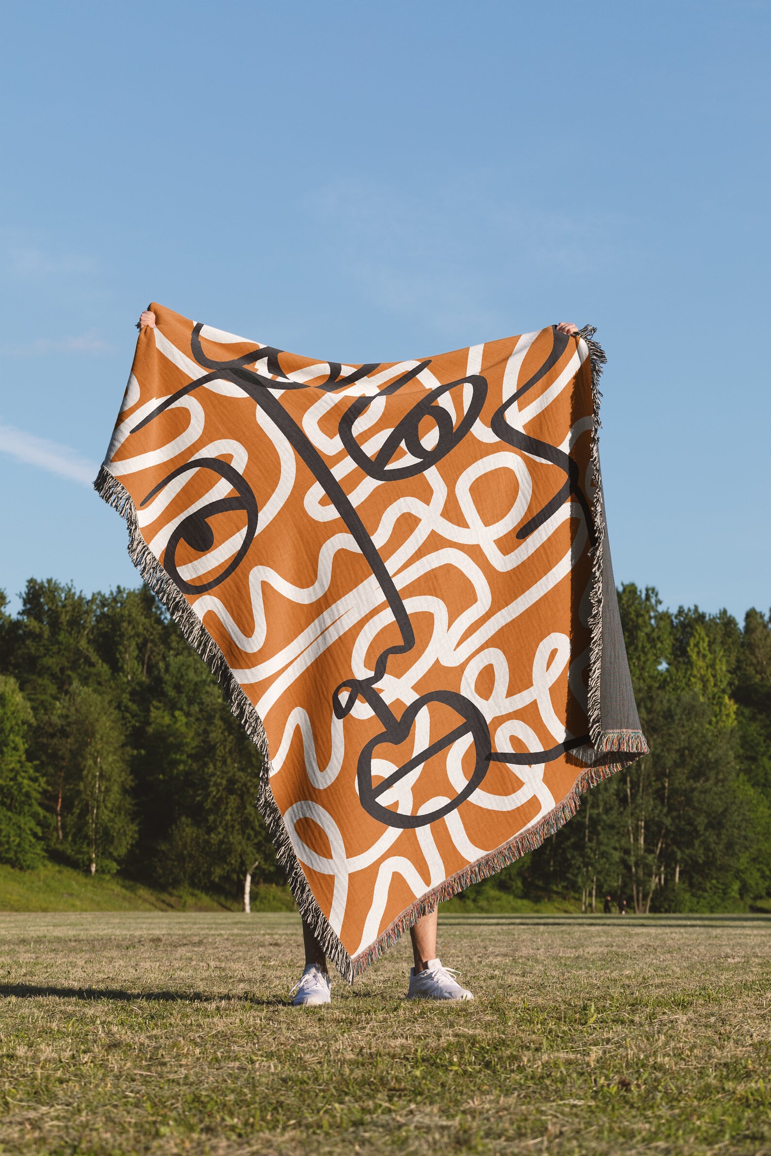 Picasso Faces Blanket Abstract Art Blanket Jacquard Woven Etsy