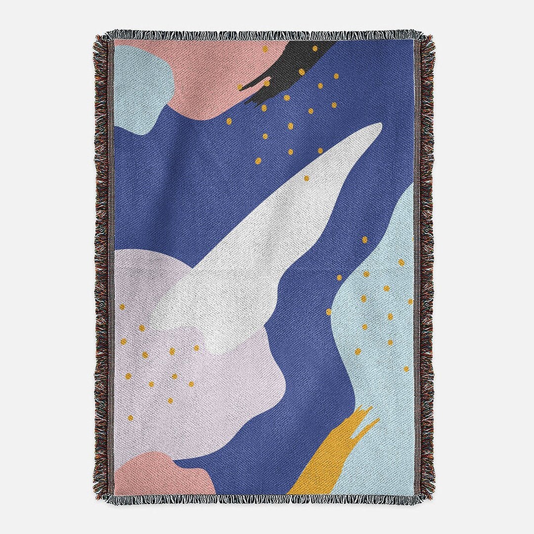 Minimalist Art Blanket Abstract Blanket Woven Throw Blanket Etsy