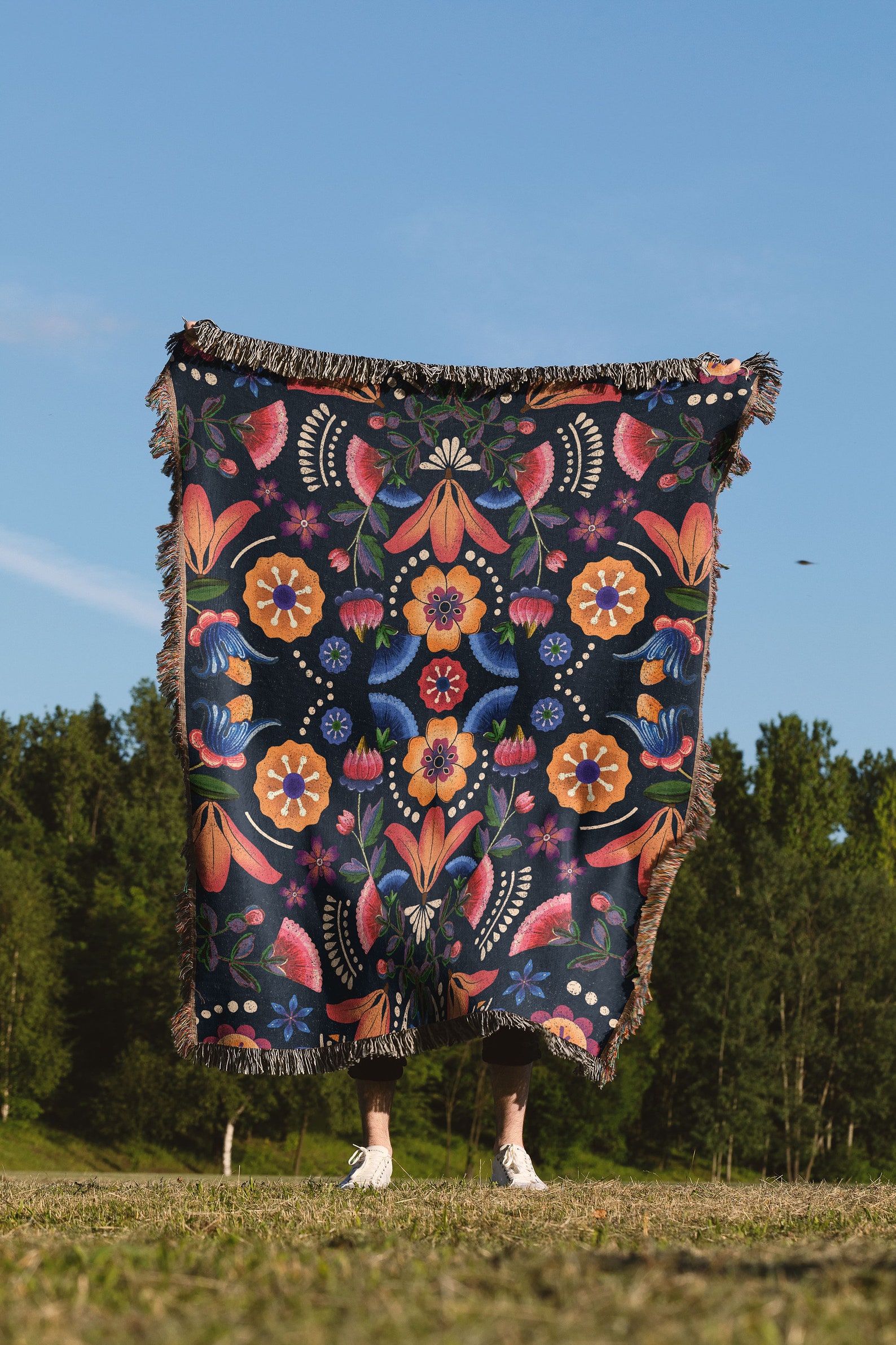 Throw Blanket Boho: Woven Throw Blanket Retro Decor Hippie - Etsy