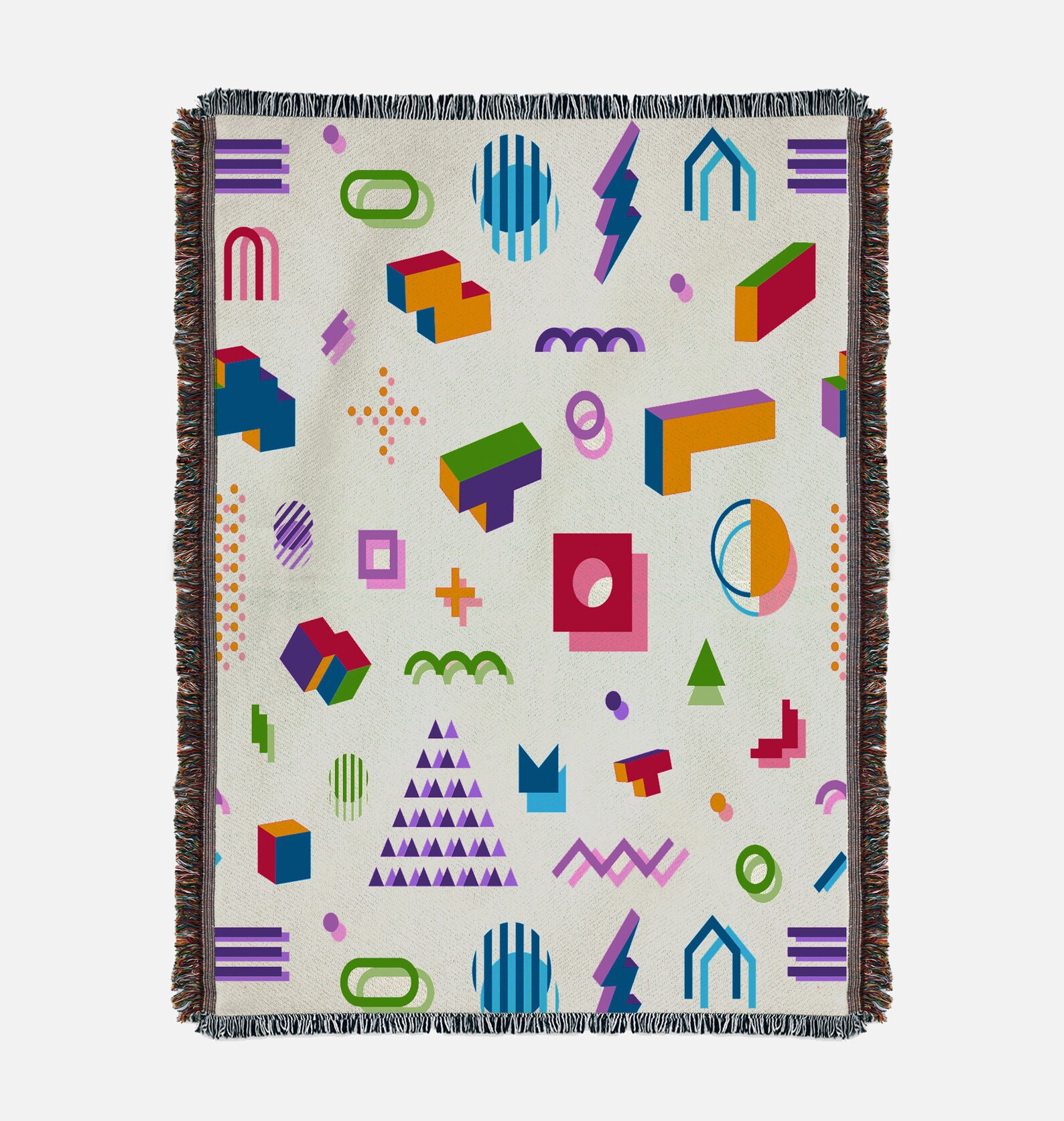 80's Retro Blanket Memphis Blanket 100 Cotton 80's Etsy