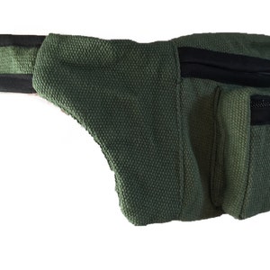 100% Cotton Bum Bag / Utility Belt with Rasta and Army Green Style