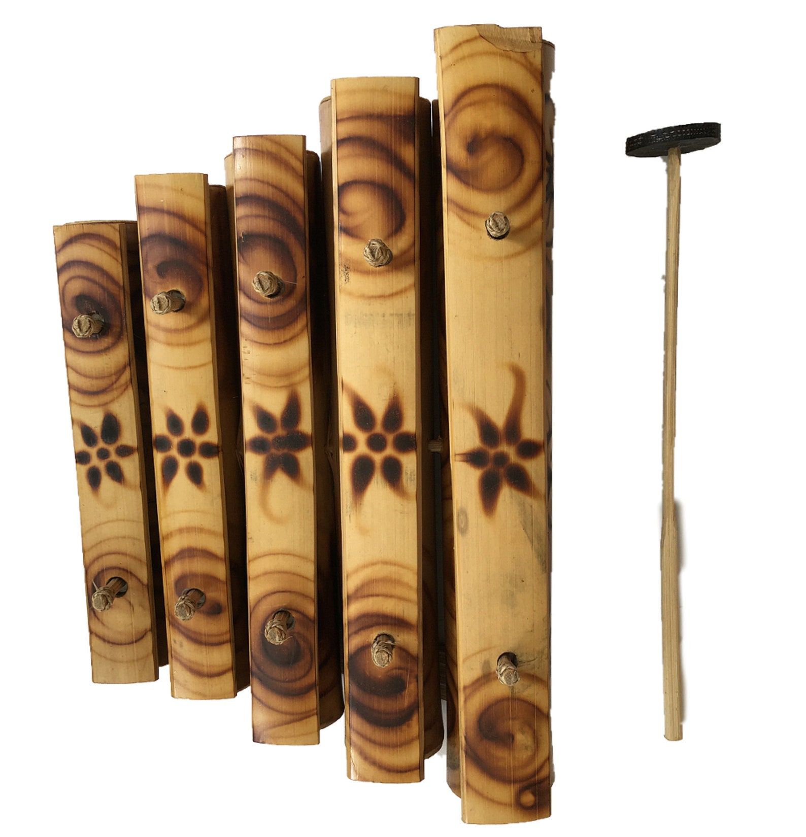 Hand Made Bamboo Xylophone Percussion with Beating Stick 3 Etsy