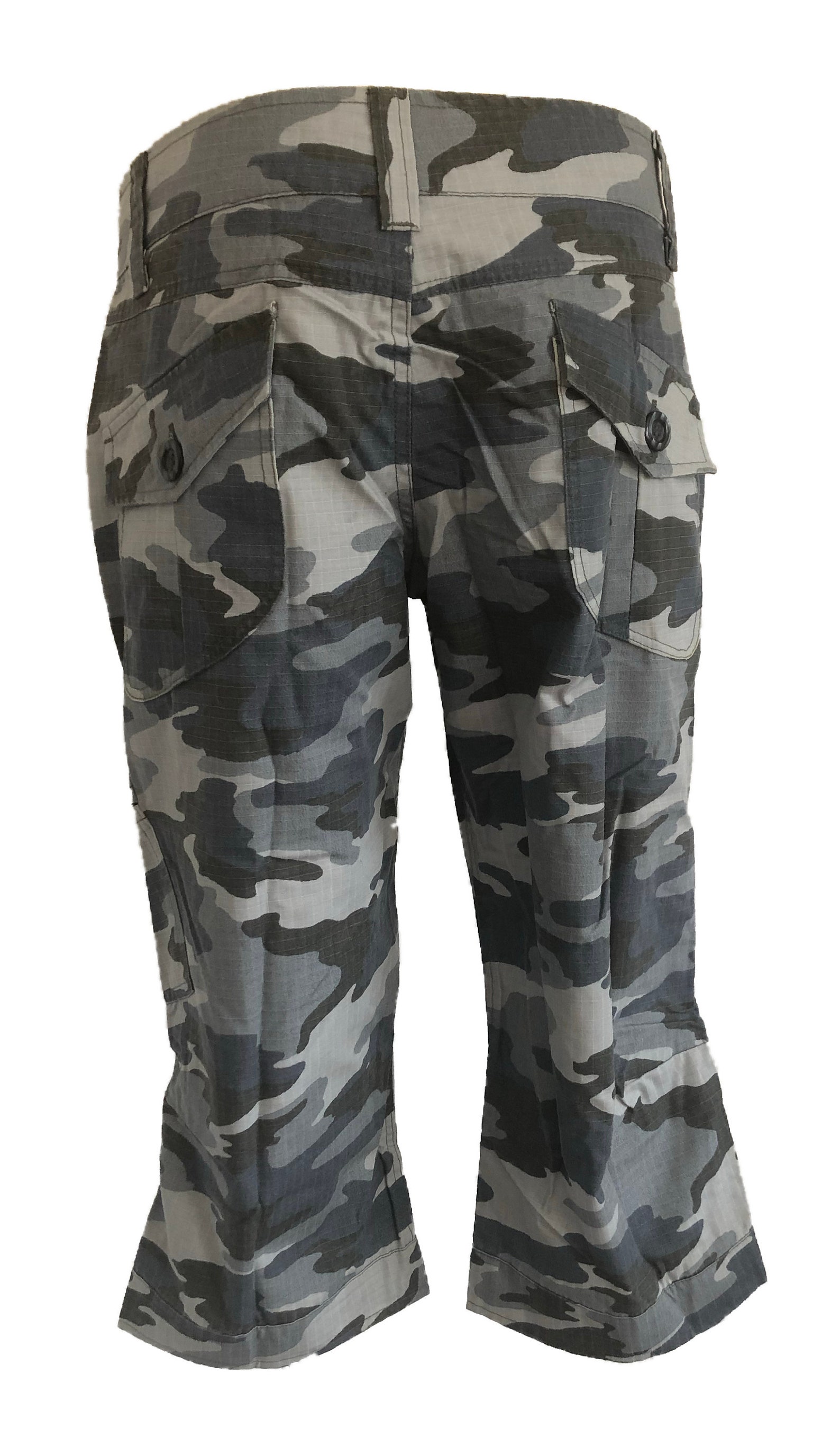 100% Cotton Camo Design Cargo 3/4 Capri Shorts Trousers Army | Etsy