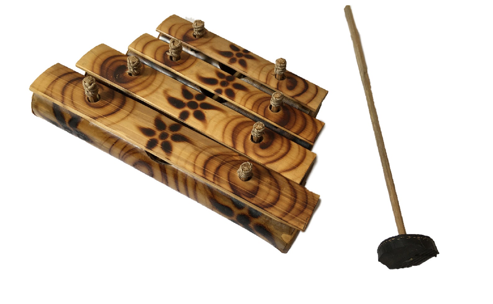 Hand Made Bamboo Xylophone Percussion with Beating Stick 3 Etsy