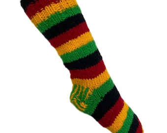 100% Pure Wool Mid Calf Socks in Chunky Knit Style (Nepalese Bed Socks)