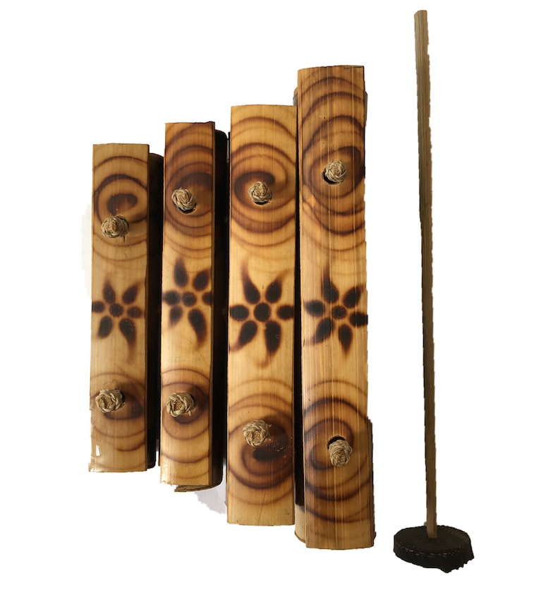 Hand Made Bamboo Xylophone Percussion with Beating Stick 3 Etsy