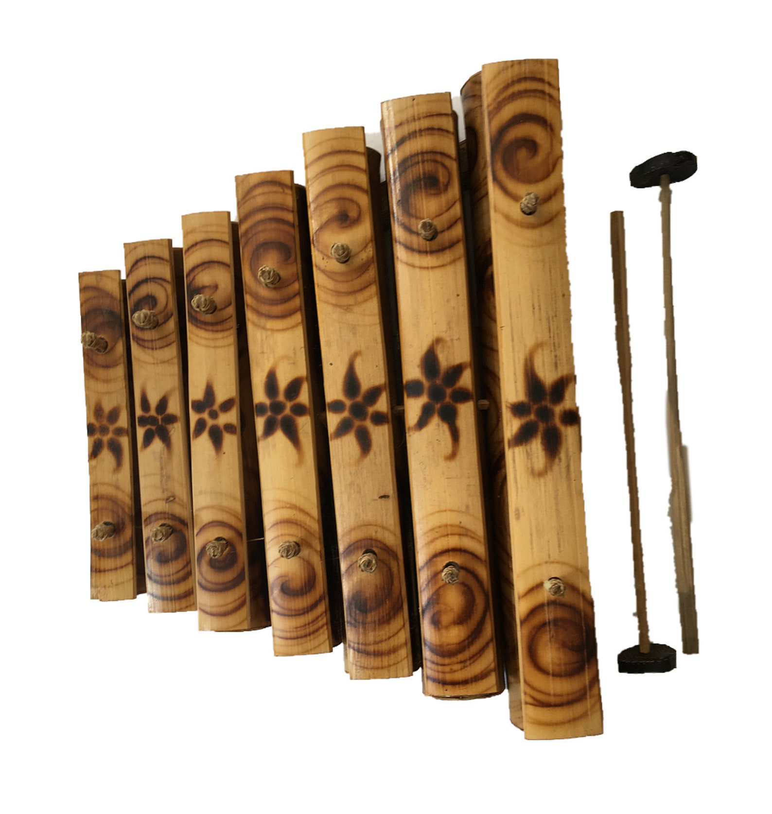 Hand Made Bamboo Xylophone Percussion with Beating Stick 3 Etsy