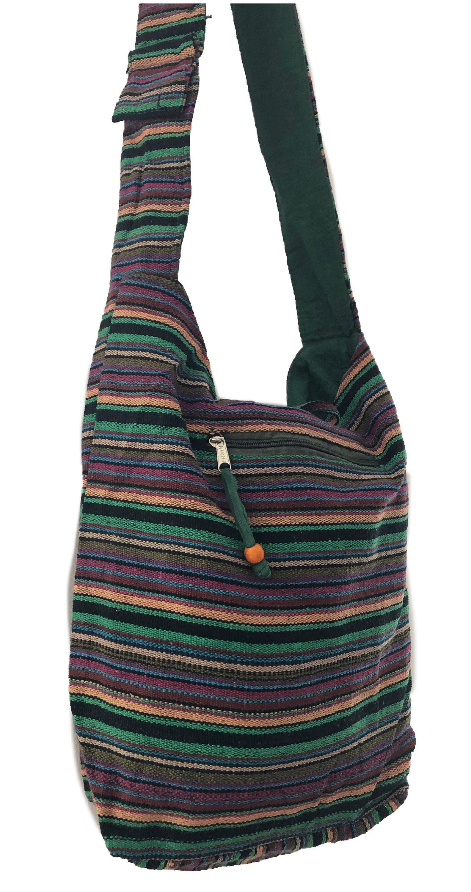 Embossed Cotton Shoulder Bag