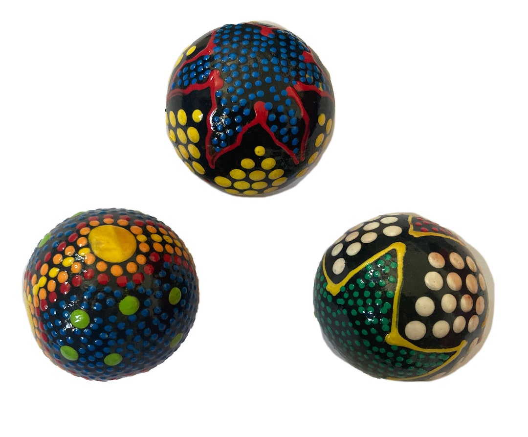 Prattle Instruments Handheld Painted Ball Rattle Instrument Filled With Beads and Seeds - Etsy