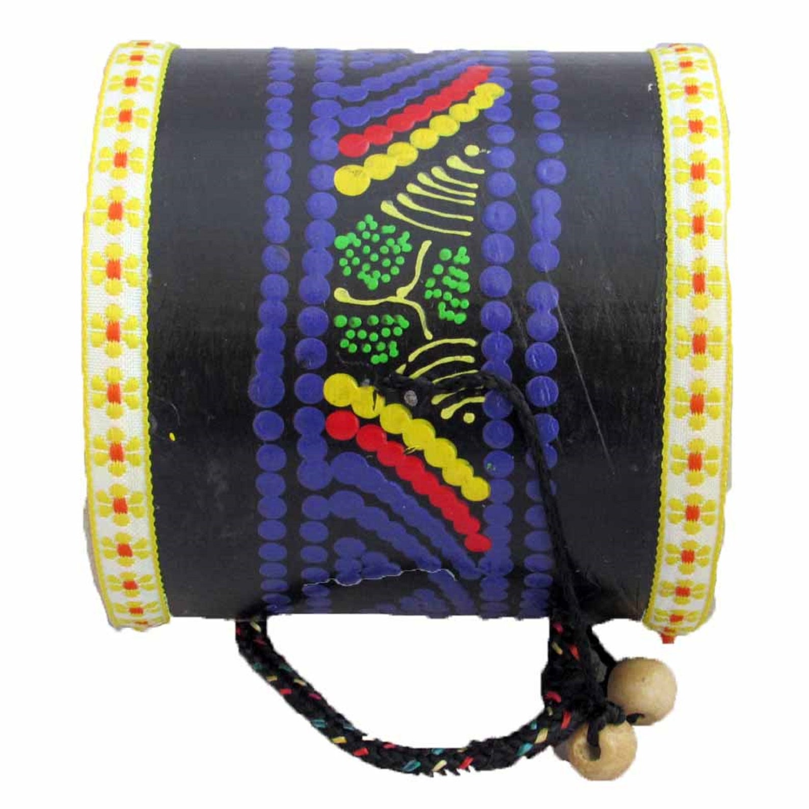 Small Hand Held Monkey Drum Instrument With Hand Painted Etsy