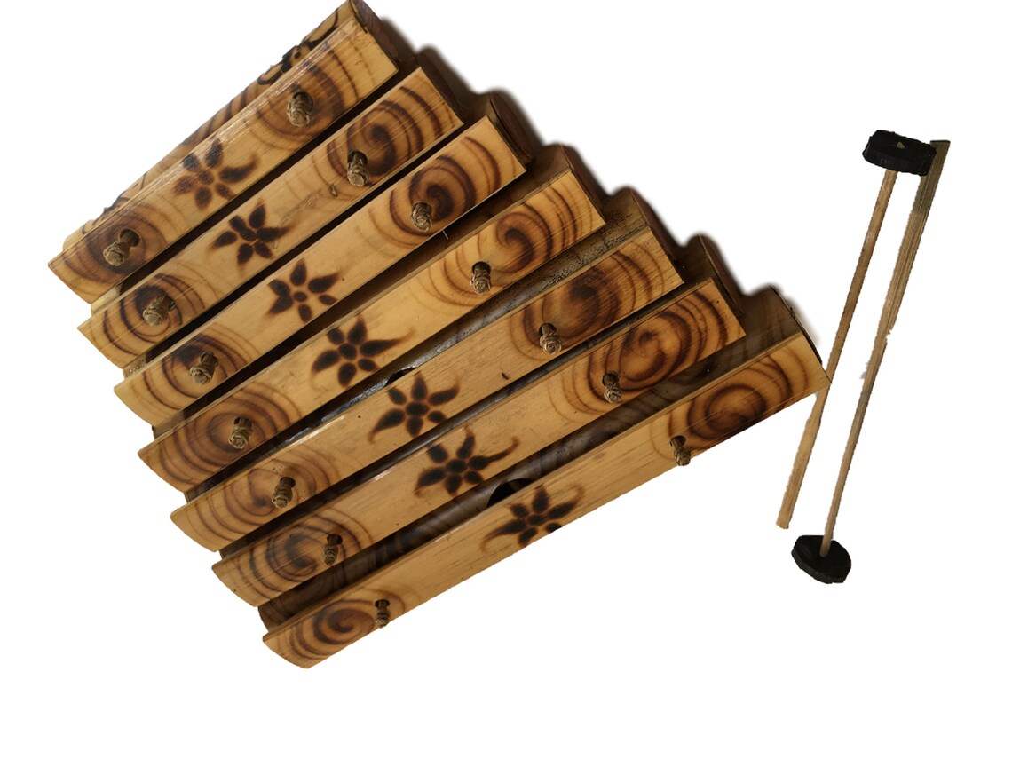 Hand Made Bamboo Xylophone Percussion with Beating Stick 3 Etsy