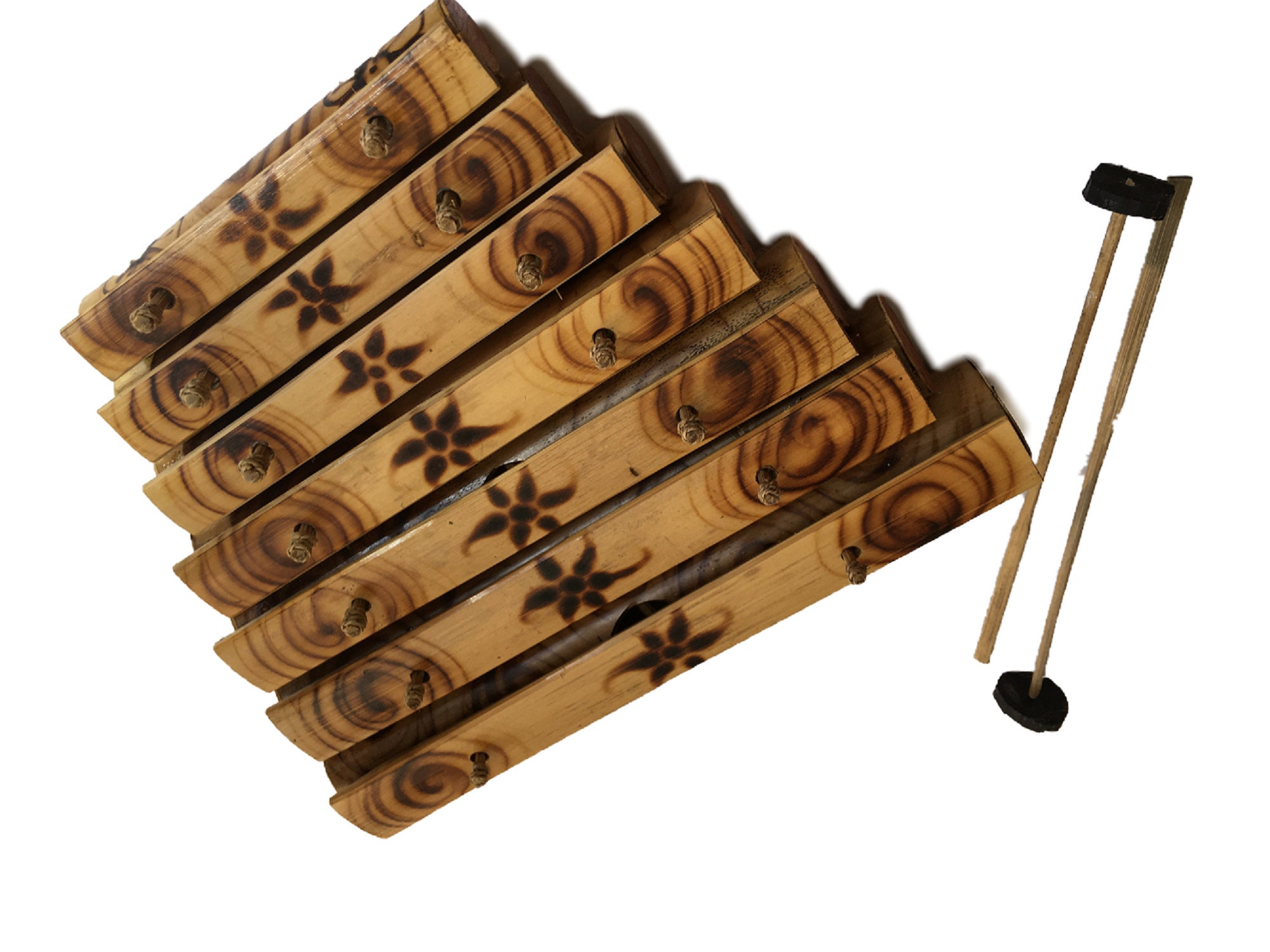 Hand Made Bamboo Xylophone Percussion with Beating Stick 3 Etsy