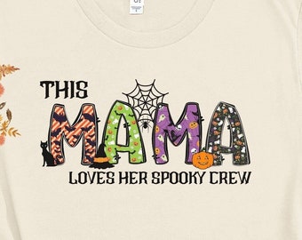 Mama Spooky Crew, Halloween PNG pour chemises, fichiers png Halloween, Halloween png Design, téléchargement numérique, Halloween, chemise Mama Halloween