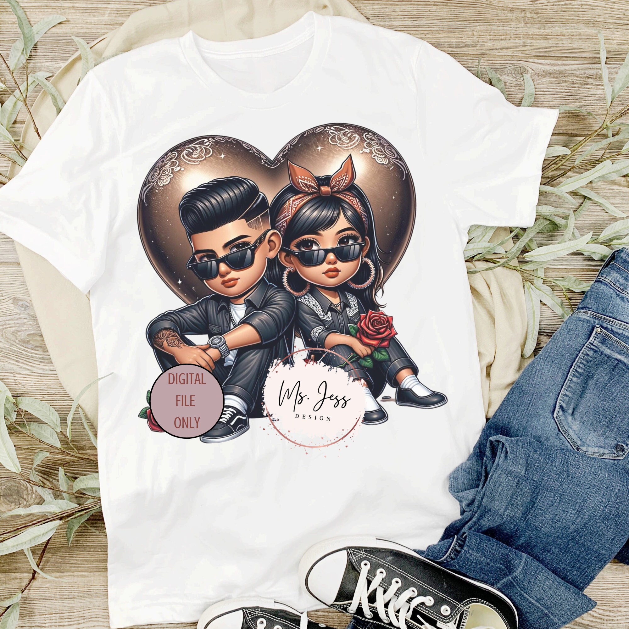 Chicano Couple, Red Rose, Chicana PNG, Chicana Love, Hispanic ...