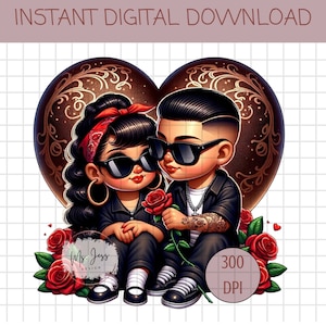 Chicano Couple, I am Yours, Chicana PNG, Chicana Love, Hispanic Sweetheart, Chicano Style, Brown Love, Chicano, Latino Wall Art, Chicano