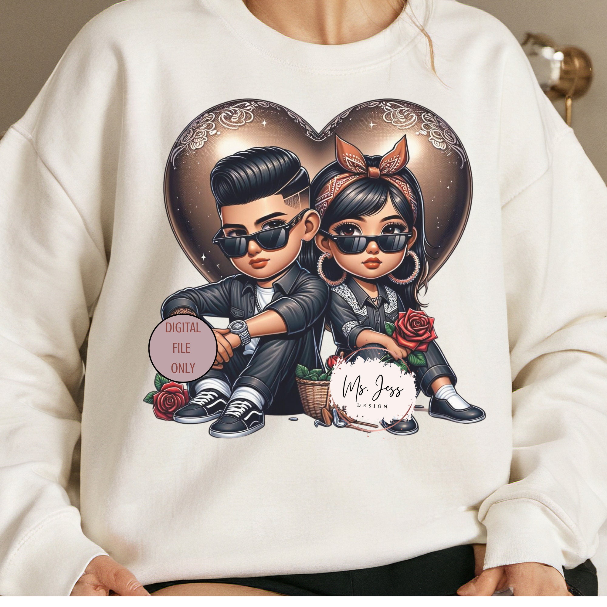 Chicano Couple, Red Rose, Chicana PNG, Chicana Love, Hispanic ...